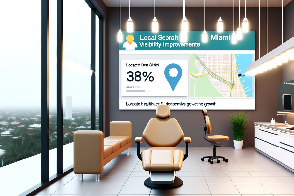 Local SEO and visibility strategy visual for dental clinics in Miami