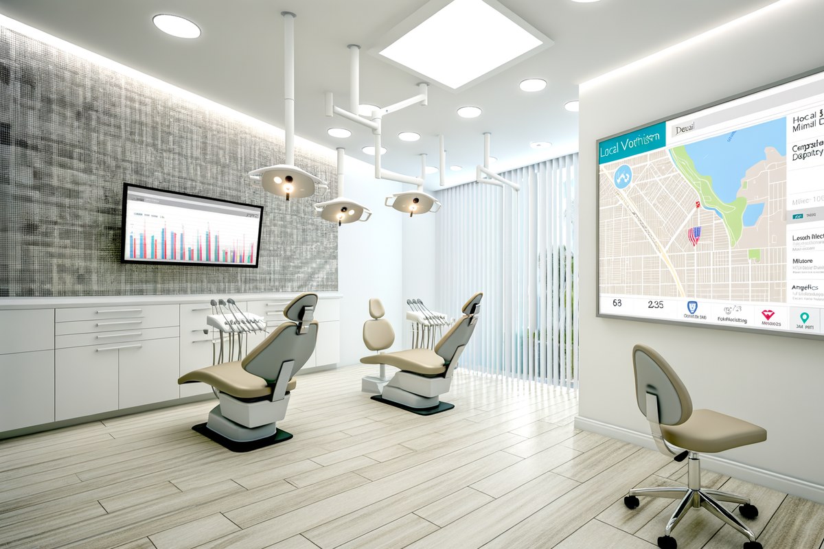 AI-powered SEO and CRM concept for dental clinics in Miami