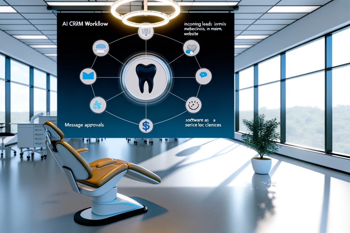 Miami Dental Clinic CRM Workflow AI CRM workflow concept for dental clinics in Miami