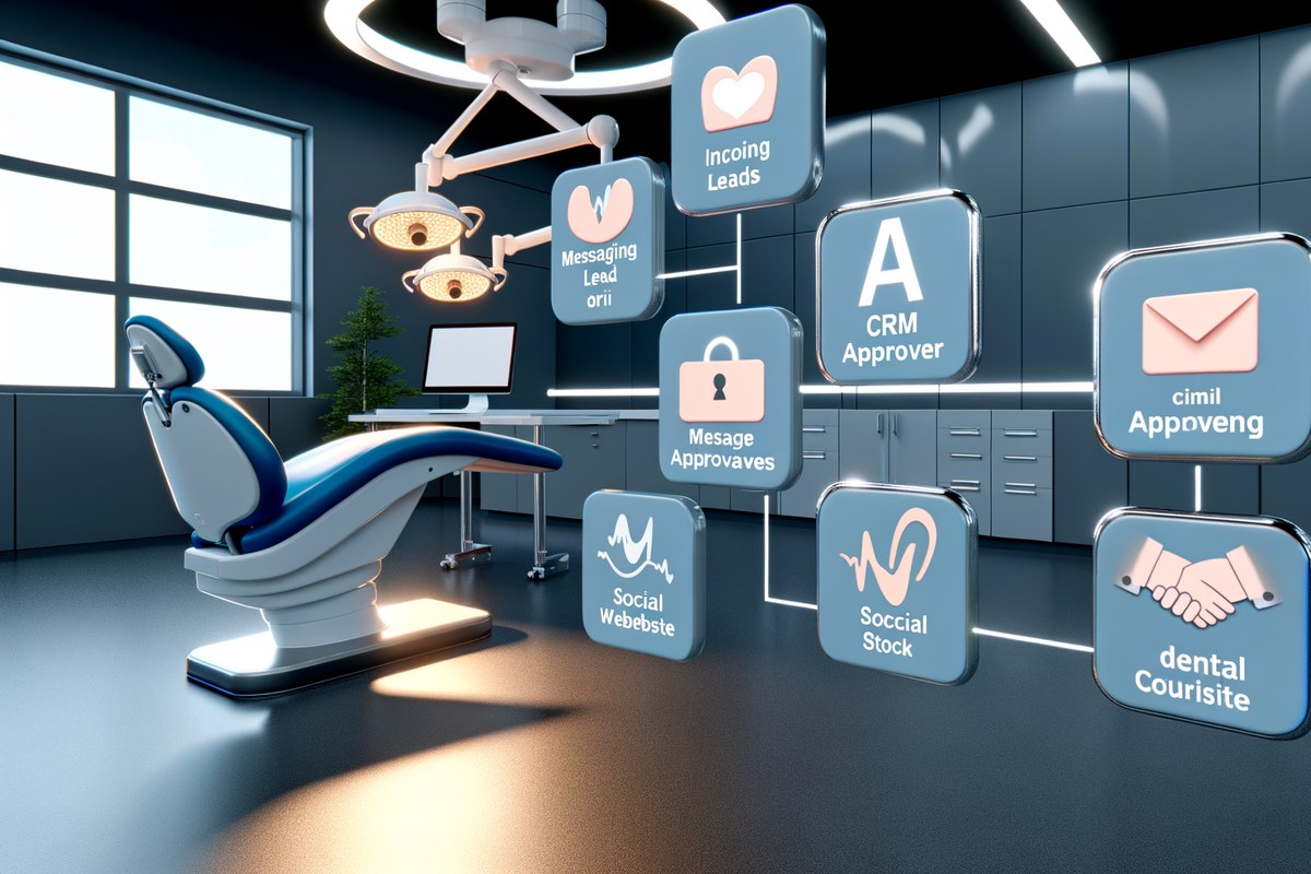Miami Dental Clinic Growth Systems AI-powered digital growth scene in Miami, focused on dental clinic, CRM dashboard