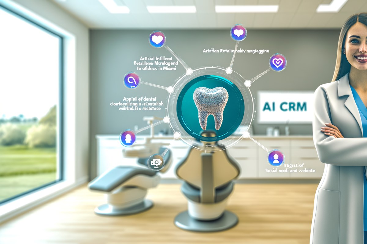 Miami Dental Clinic CRM Workflow CRM lead tracking and message workflow visual for dental clinics in Miami