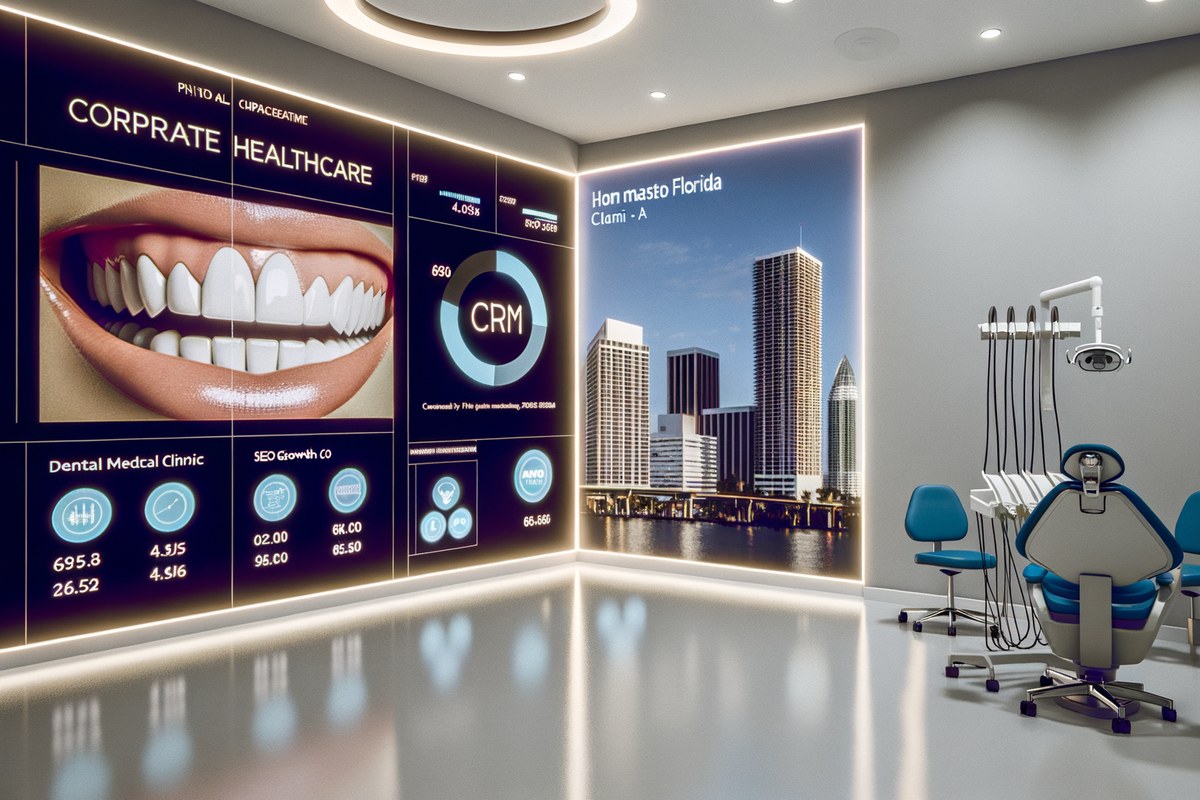 AI-powered SEO, CRM and digital growth concept for dental clinics in Miami | miami crm integration services