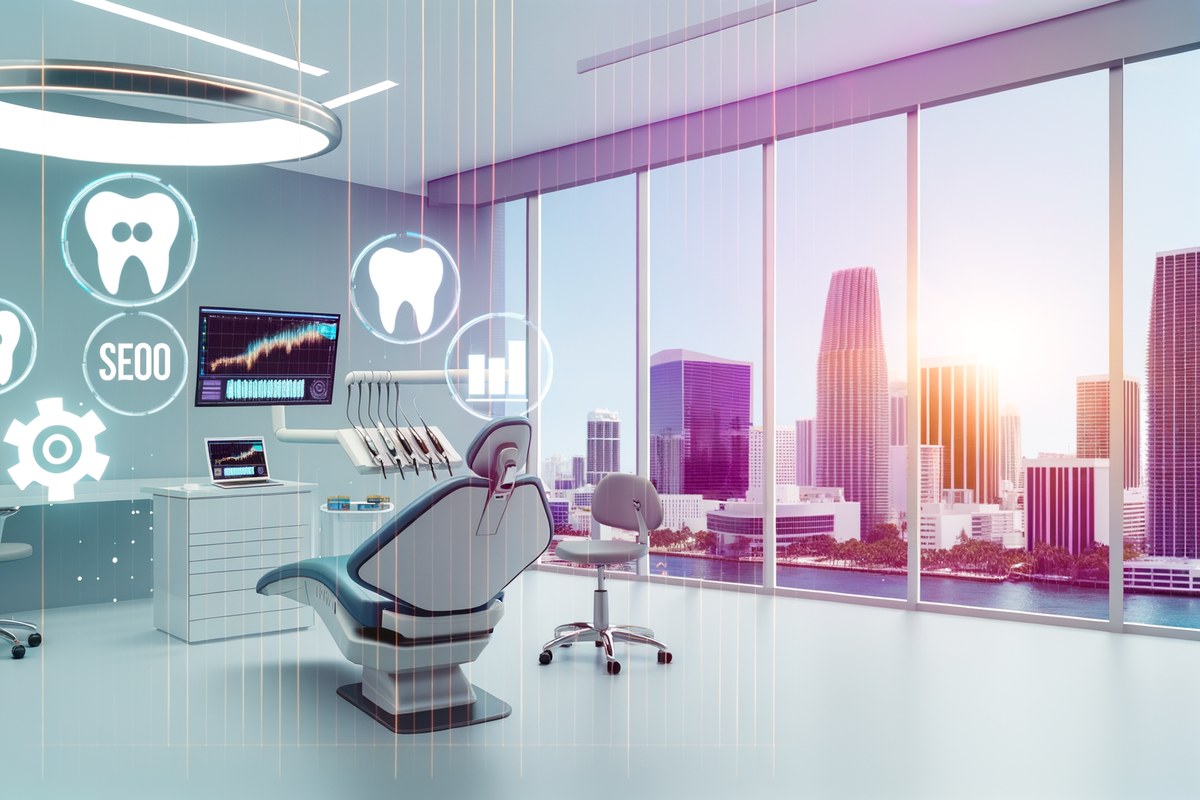 AI-powered SEO, CRM and digital growth concept for dental clinics in Miami | miami crm integration services