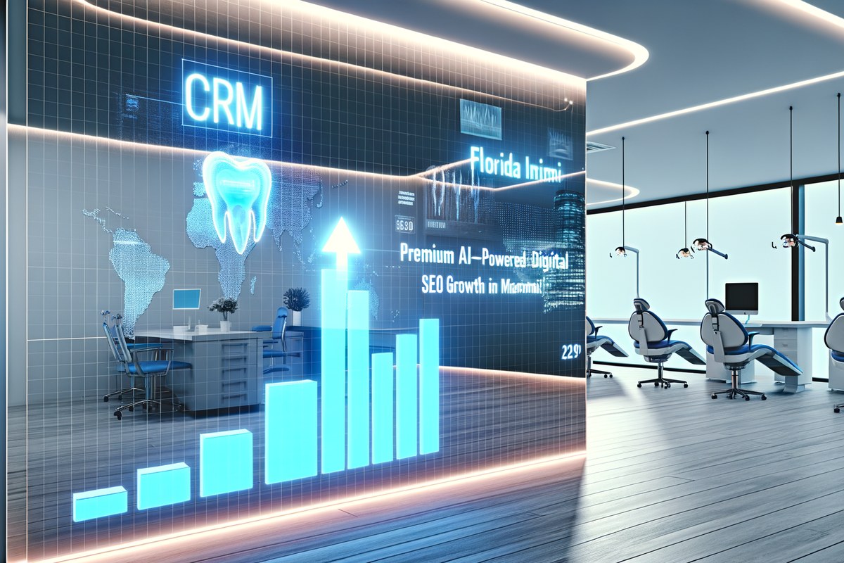 AI-powered SEO, CRM and digital growth concept for dental clinics in Miami | miami crm integration services