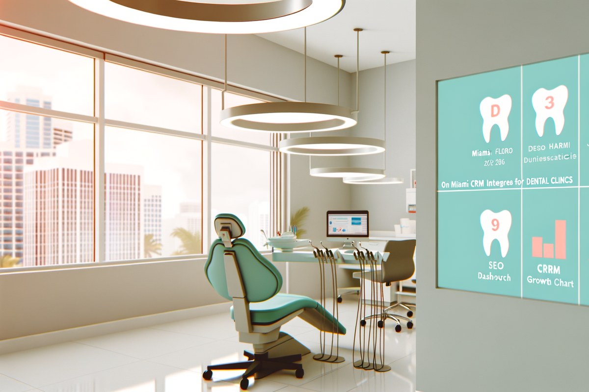 AI-powered SEO, CRM and digital growth concept for dental clinics in Miami | miami crm integration services