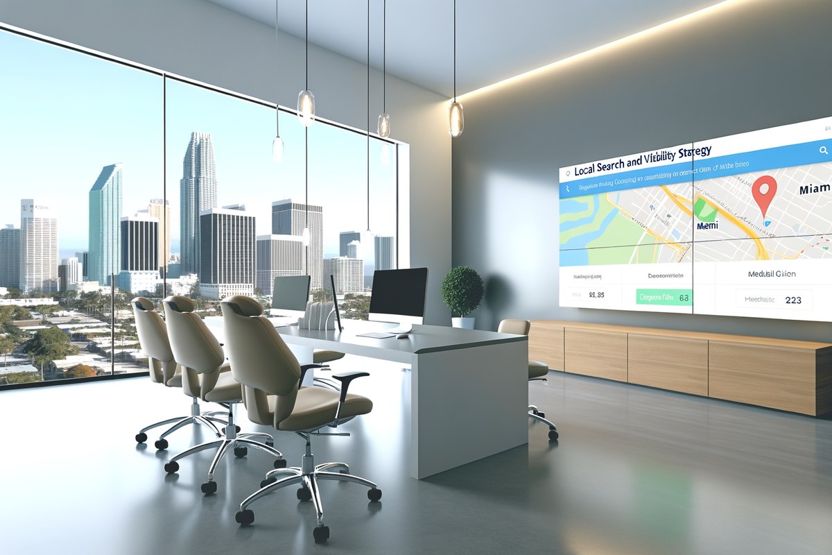 Miami Dental Clinic Local Visibility Strategy Local SEO and visibility strategy visual for dental clinics in Miami