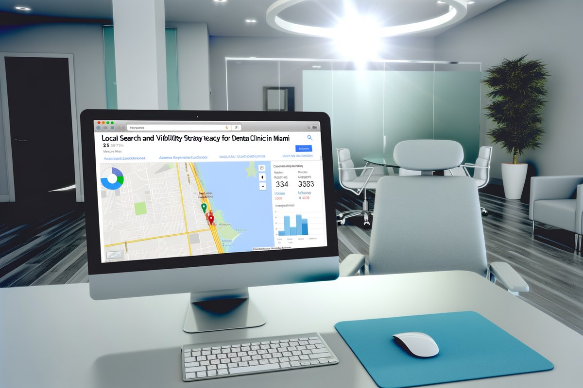 Miami Dental Clinic Local Visibility Strategy Local SEO and visibility strategy visual for dental clinics in Miami