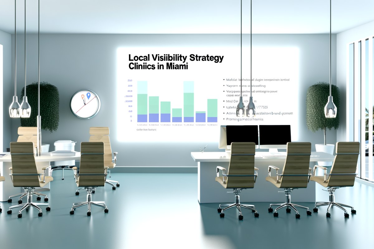Local SEO and visibility strategy visual for dental clinics in Miami