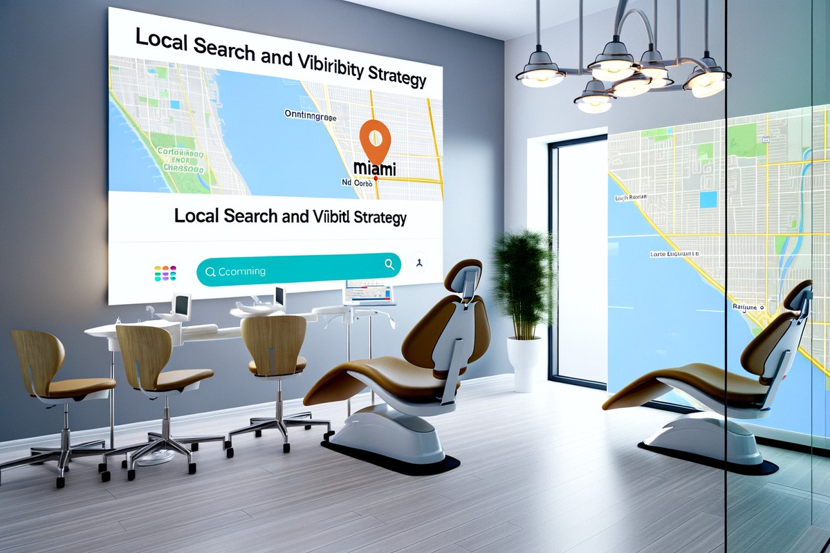 Miami Dental Clinic Local Visibility Strategy Local SEO and visibility strategy visual for dental clinics in Miami