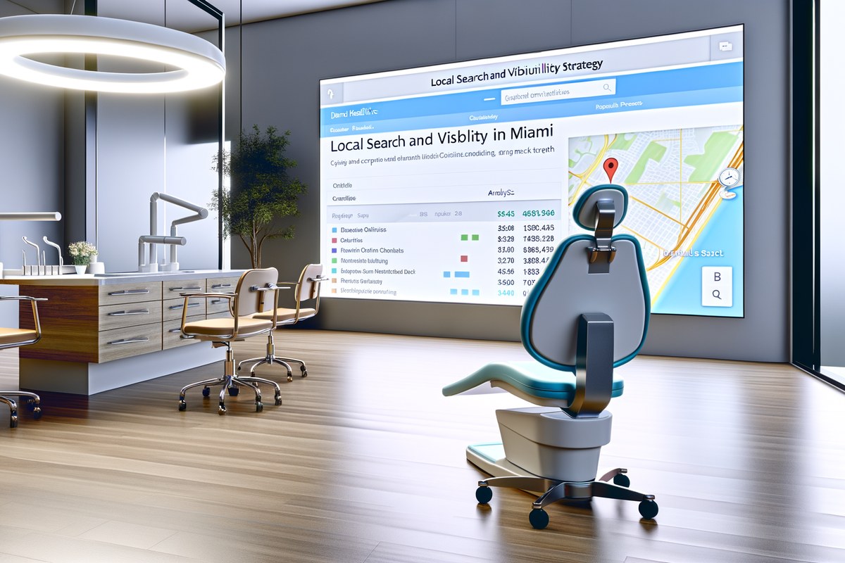 Miami Dental Clinic Local Visibility Strategy Local SEO and visibility strategy visual for dental clinics in Miami