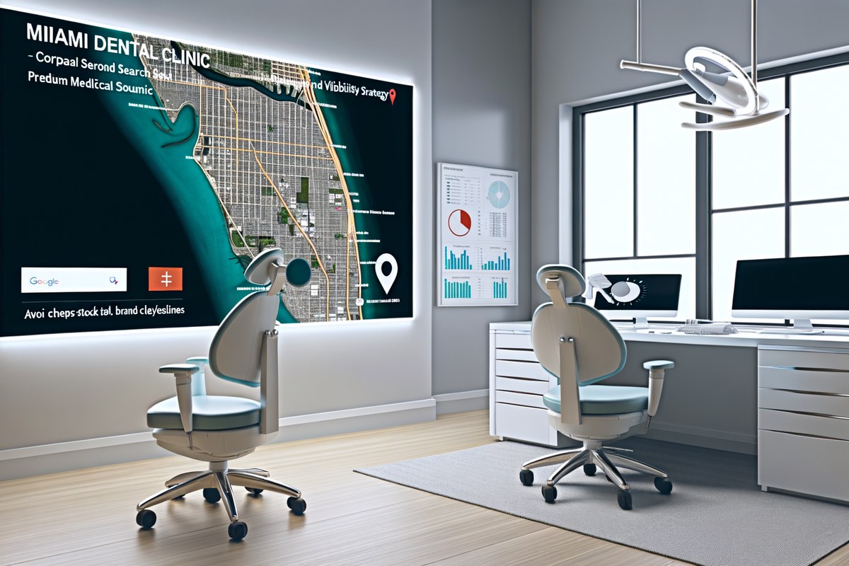 Miami Dental Clinic Local Visibility Strategy Local SEO and visibility strategy visual for dental clinics in Miami