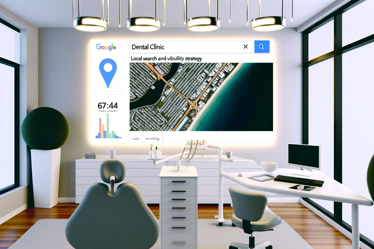 Miami Dental Clinic Local Visibility Strategy Local search and visibility strategy scene for dental clinics in Miami