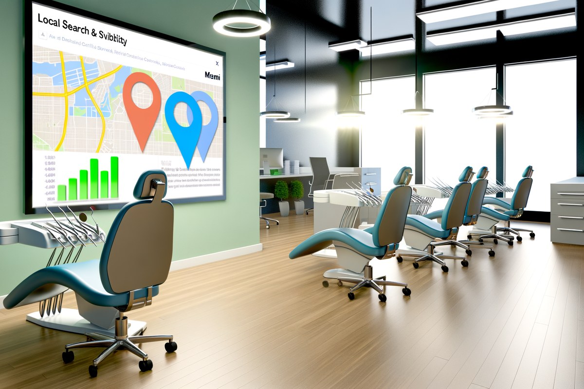 Miami Dental Clinic Local Visibility Strategy Local SEO and visibility strategy visual for dental clinics in Miami