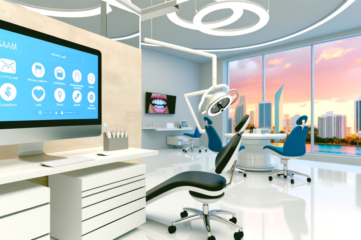 Miami Dental Clinic CRM Workflow CRM lead tracking and message workflow visual for dental clinics in Miami