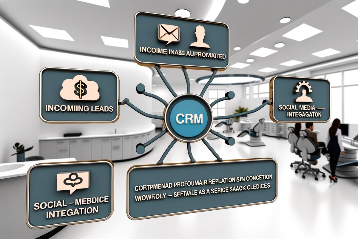 Miami Dental Clinic CRM Workflow CRM lead tracking and message workflow visual for dental clinics in Miami