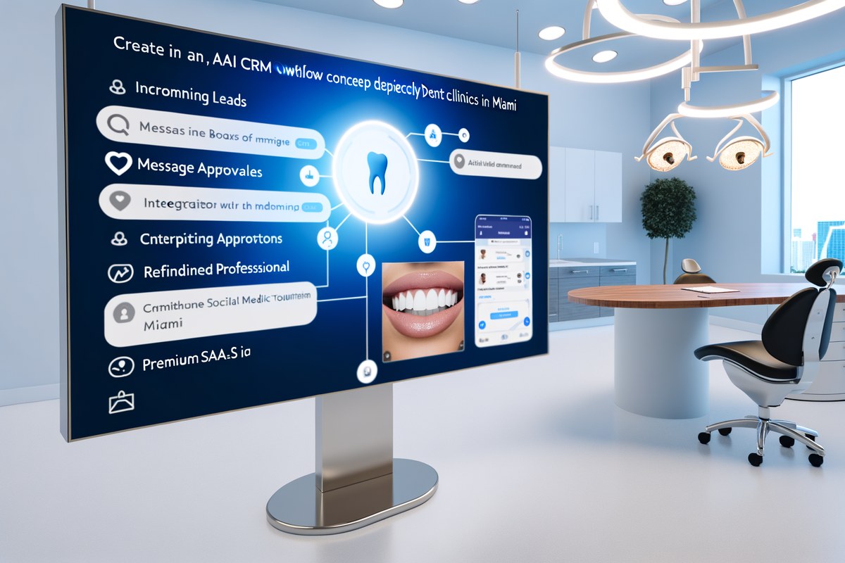 AI-powered digital strategy scene for dental clinics in Miami AI-powered digital strategy scene for dental clinics in Miami