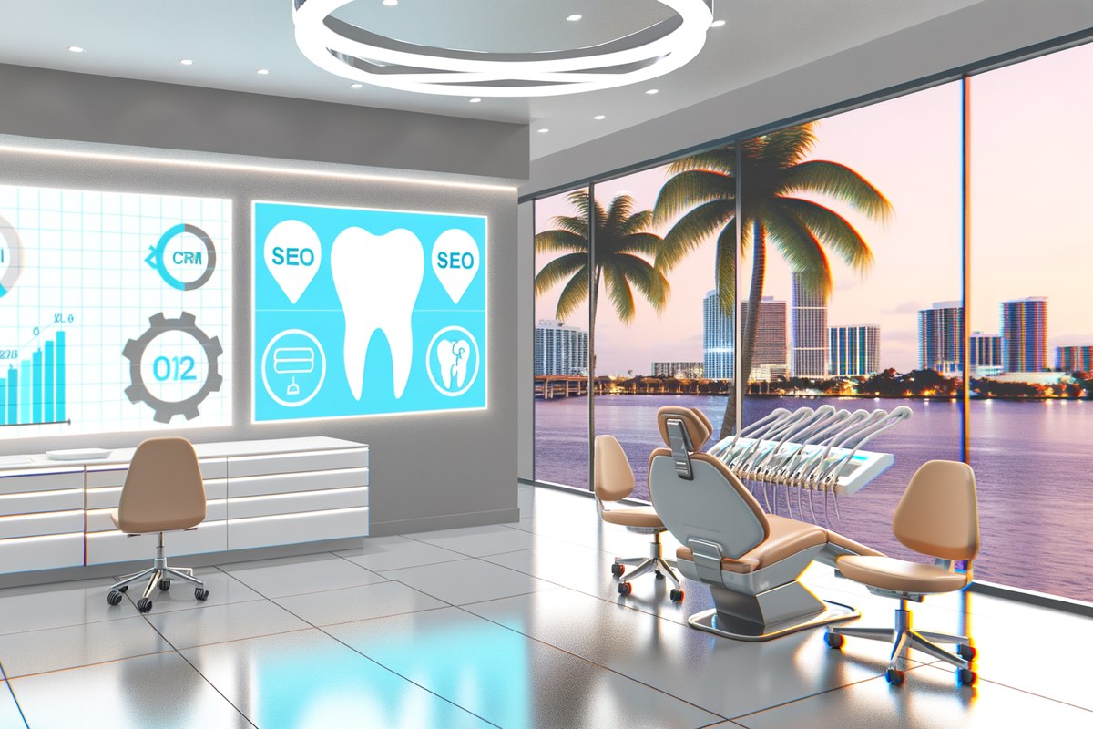 AI-powered SEO, CRM and digital growth concept for dental clinics in Miami | miami digital marketing services