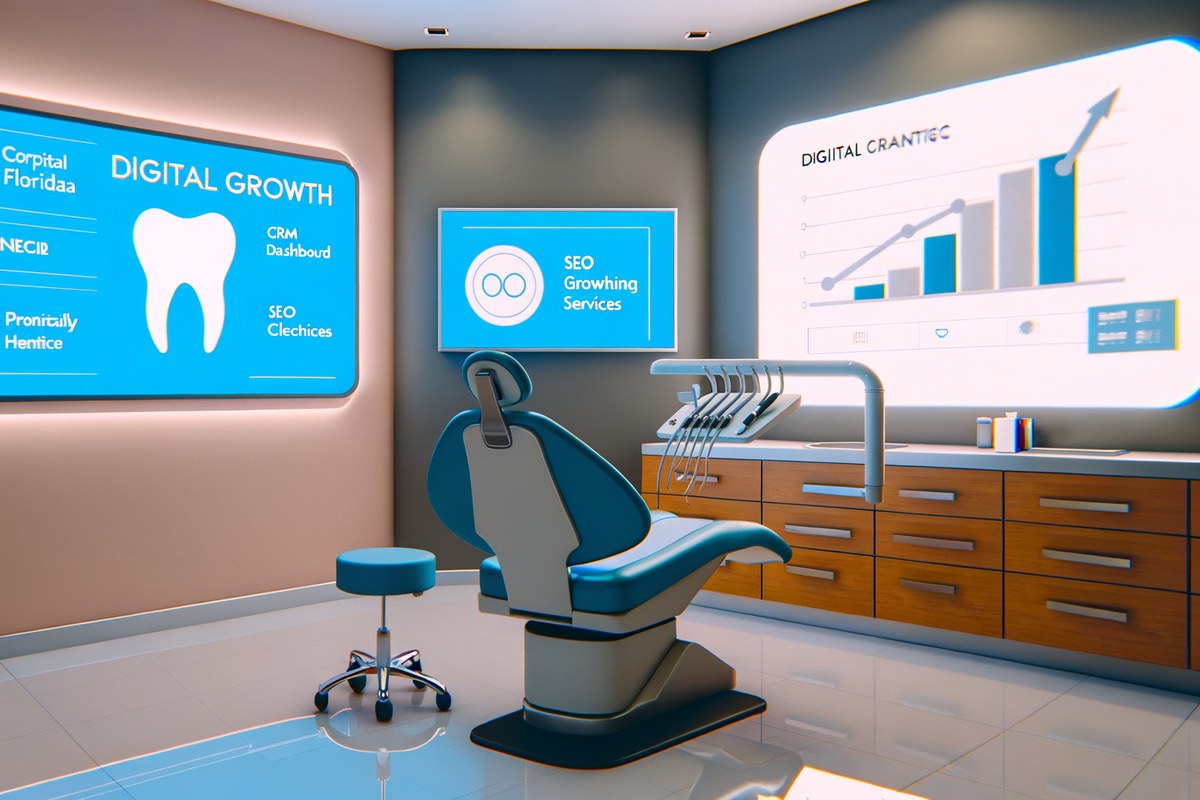 AI-powered SEO, CRM and digital growth concept for dental clinics in Miami | miami digital marketing services