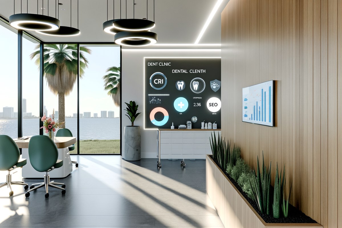 AI-powered SEO, CRM and digital growth concept for dental clinics in Miami | miami digital marketing services