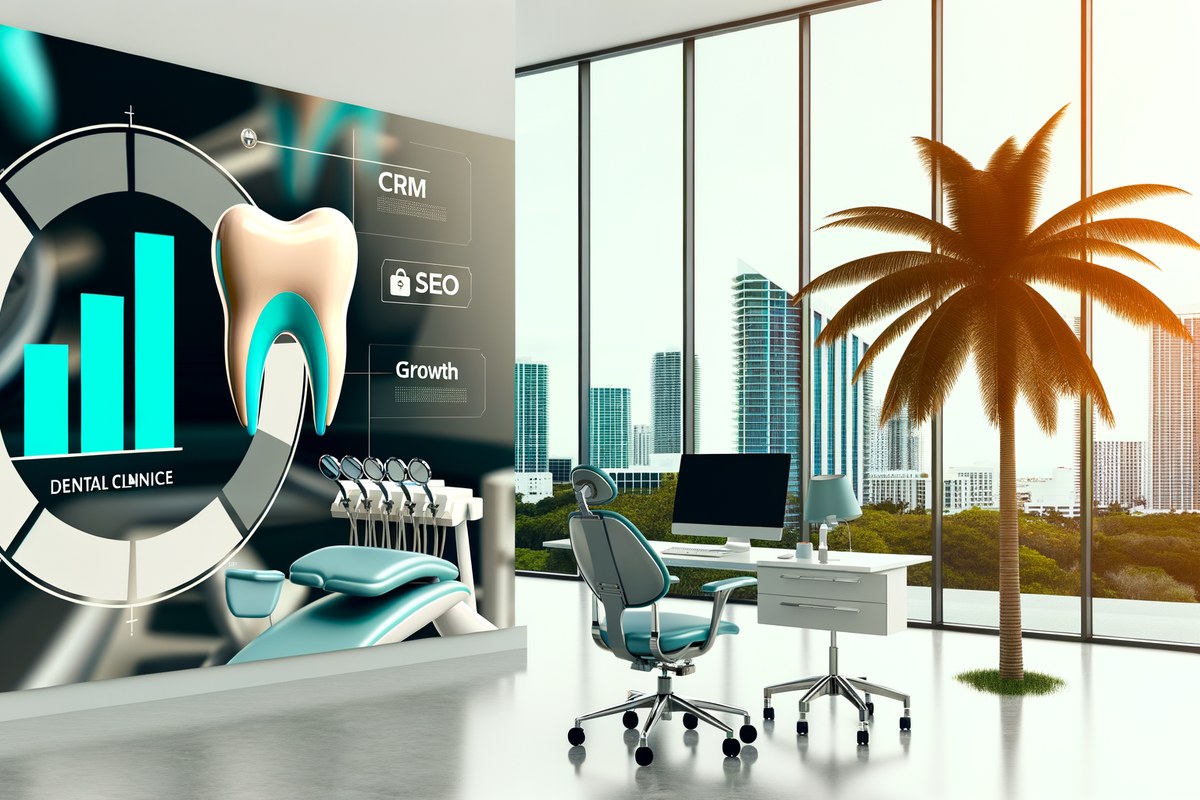 AI-powered SEO, CRM and digital growth concept for dental clinics in Miami | miami digital marketing services