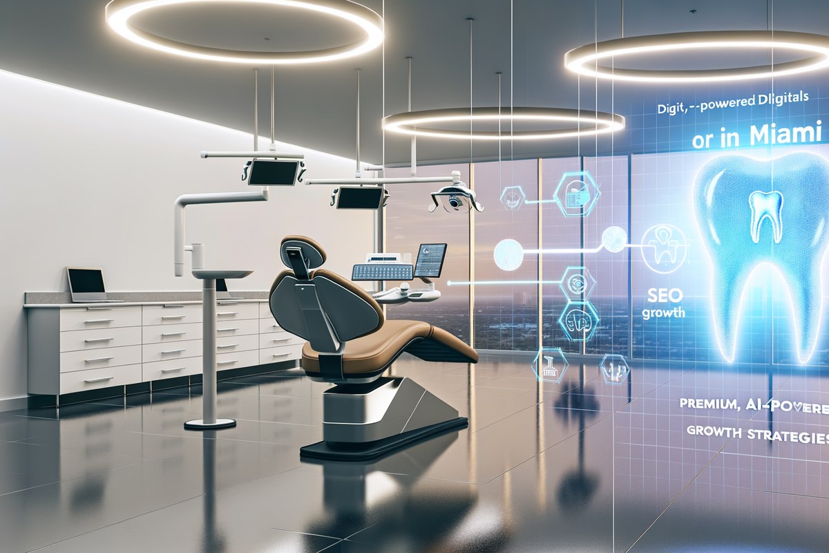 AI-powered SEO, CRM and digital growth concept for dental clinics in Miami | miami digital marketing services