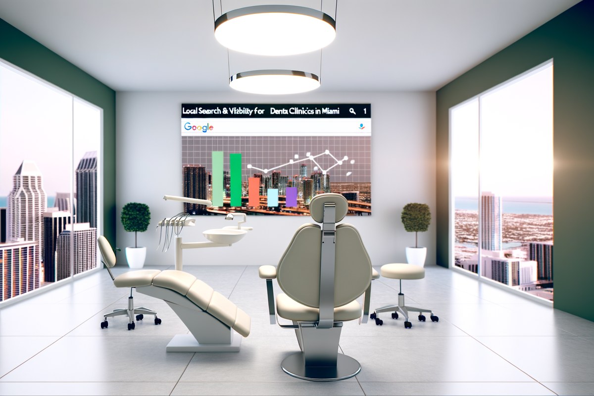 Miami Dental Clinic Local Visibility Strategy Local SEO and visibility strategy visual for dental clinics in Miami