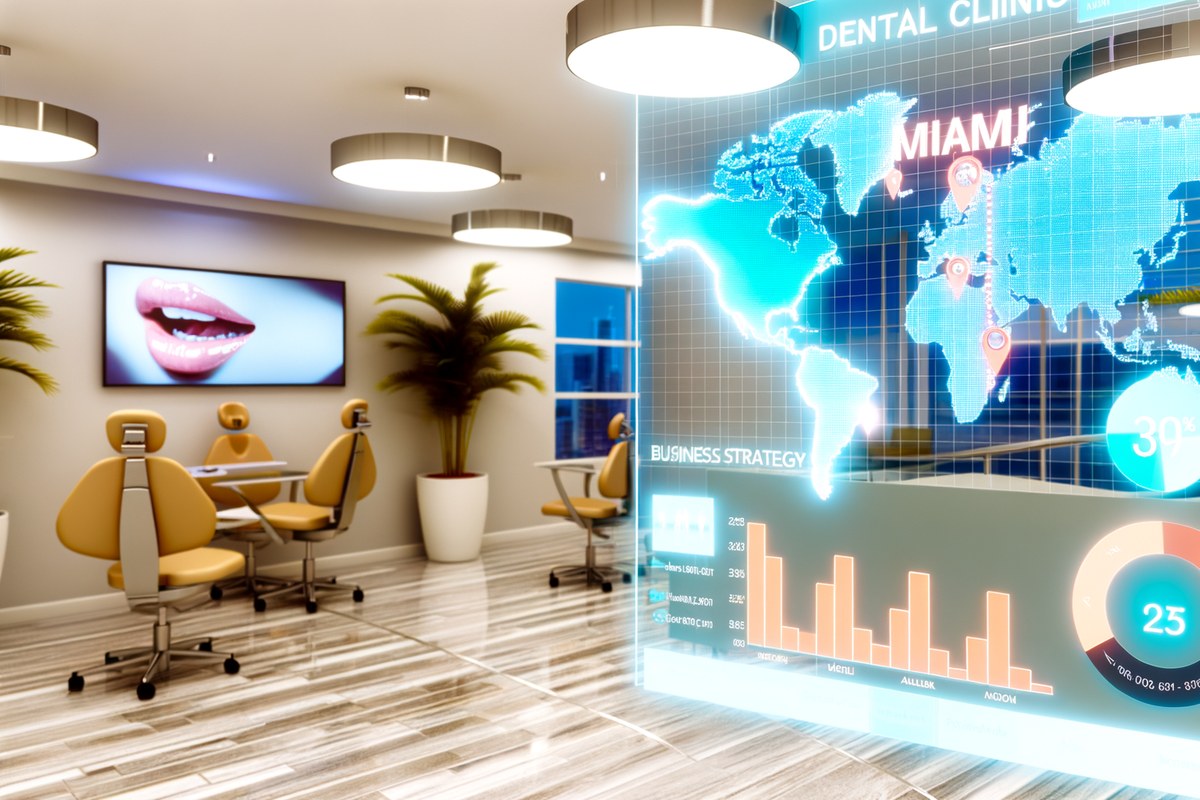 Local SEO and visibility strategy visual for dental clinics in Miami