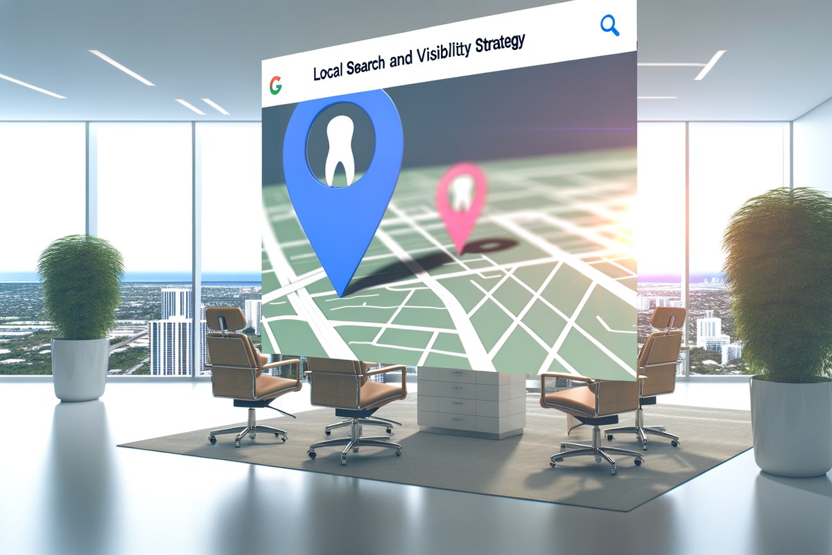 Miami Dental Clinic Local Visibility Strategy Local SEO and visibility strategy visual for dental clinics in Miami