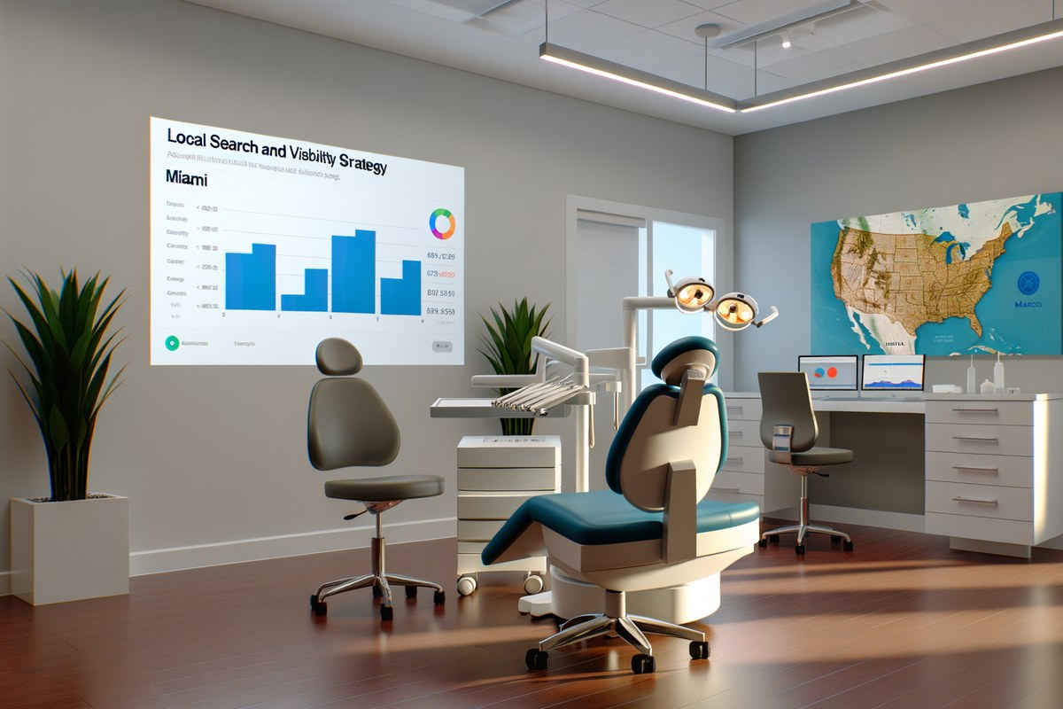 Miami Dental Clinic Local Visibility Strategy Local SEO and visibility strategy visual for dental clinics in Miami