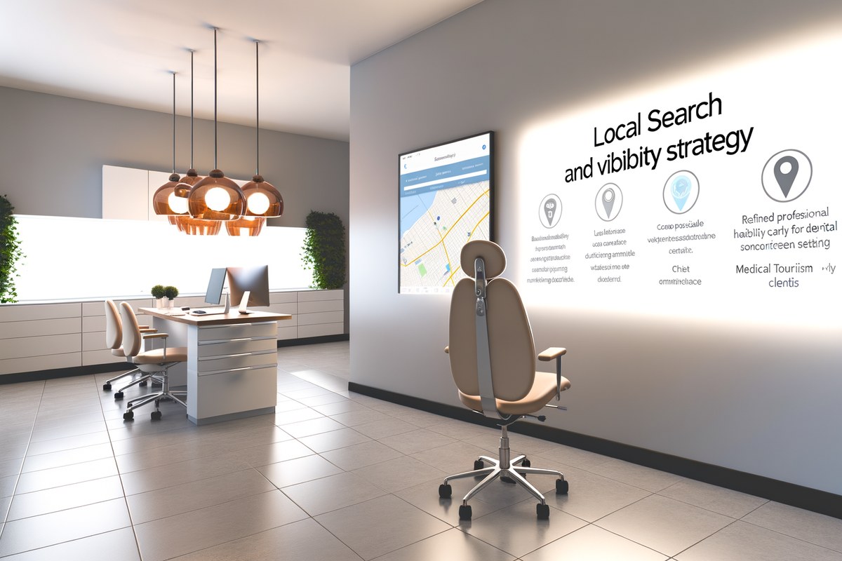 Local SEO and visibility strategy visual for dental clinics in Miami