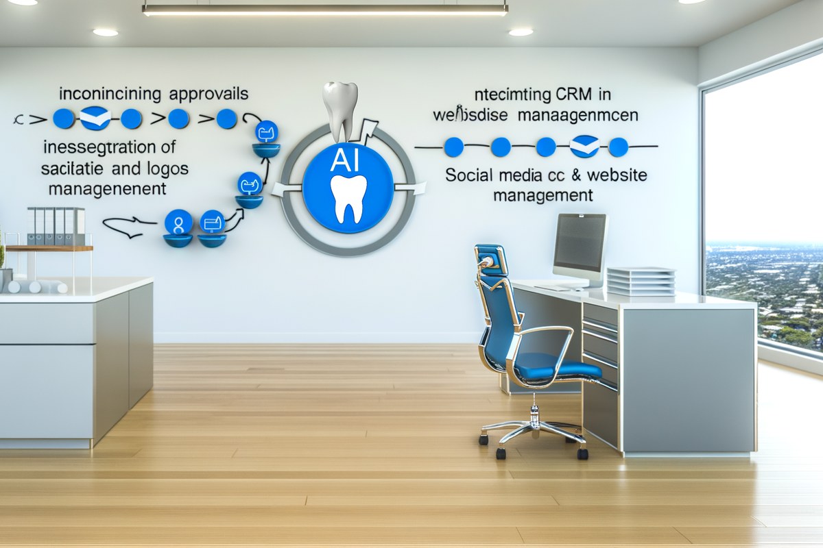 CRM lead tracking and message workflow visual for dental clinics in Miami