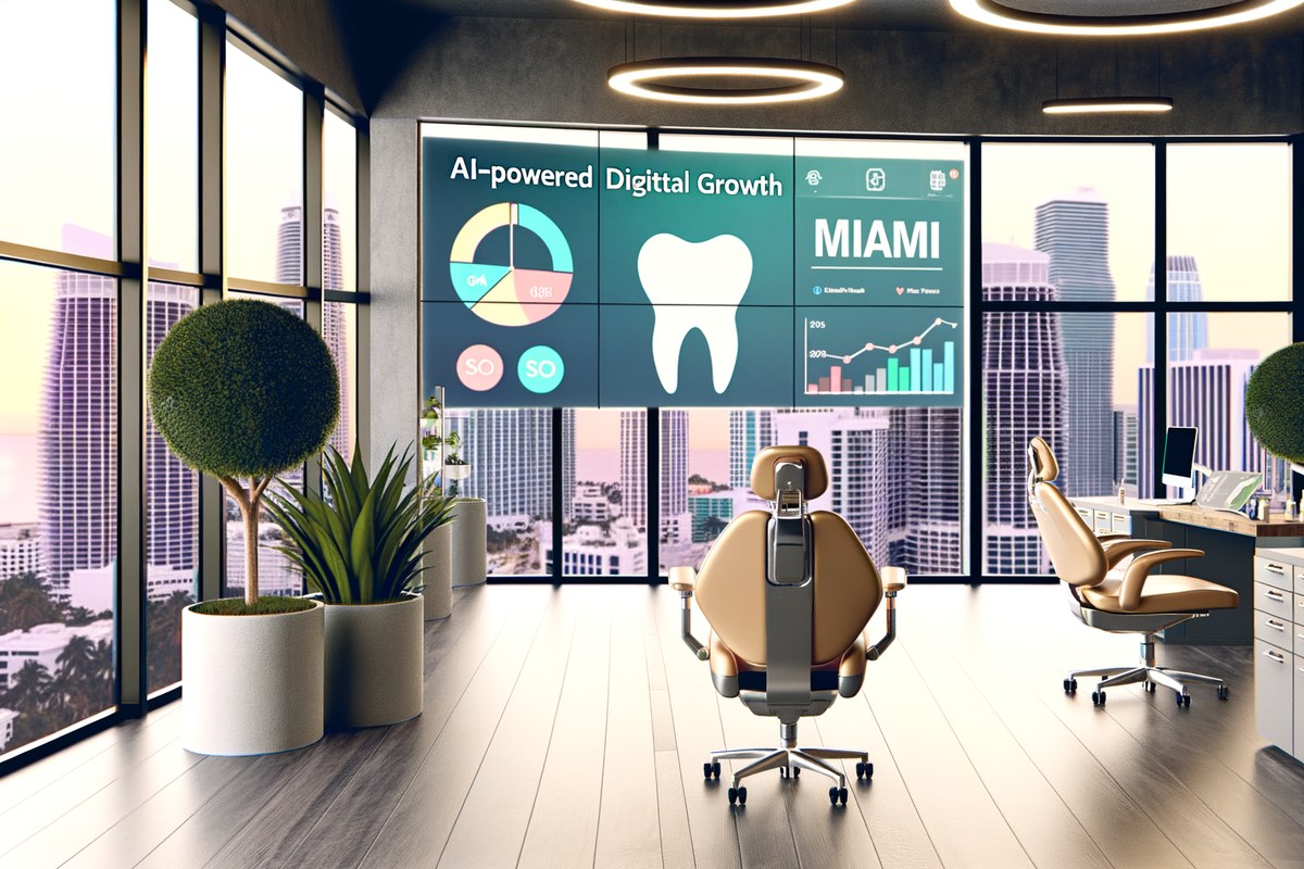 AI-powered SEO, CRM and digital growth concept for dental clinics in Miami | miami seo services