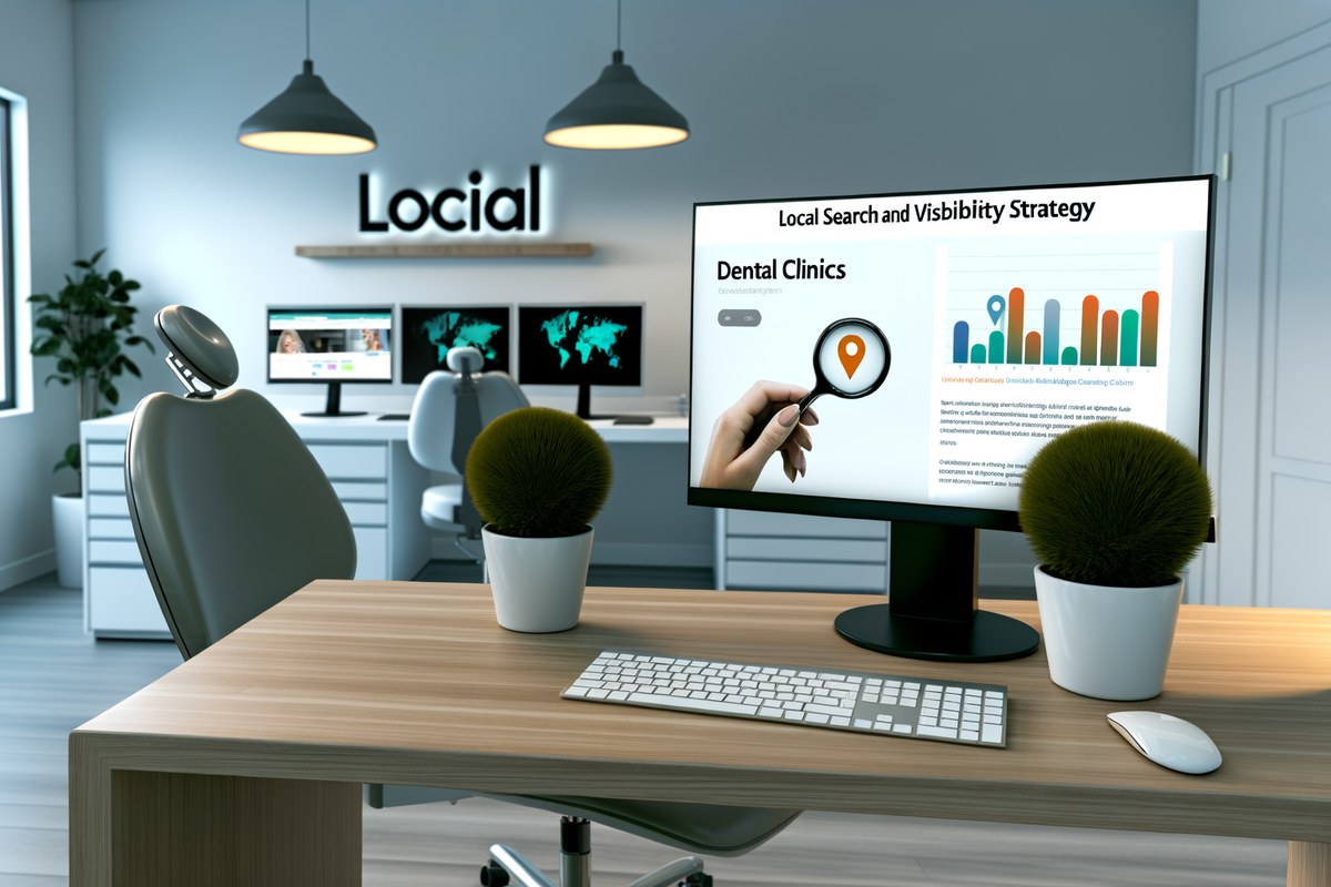 Miami Dental Clinic Local Visibility Strategy Local SEO and visibility strategy visual for dental clinics in Miami