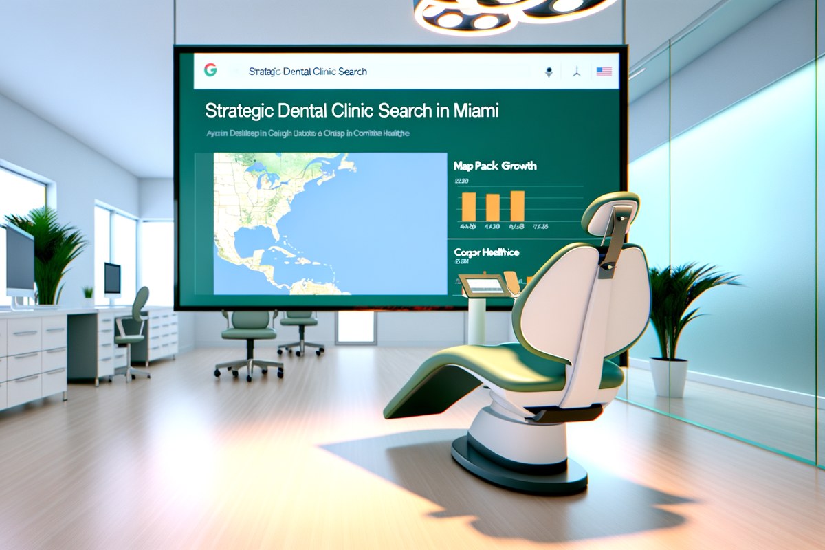 Miami Dental Clinic Local Visibility Strategy Local SEO and visibility strategy visual for dental clinics in Miami