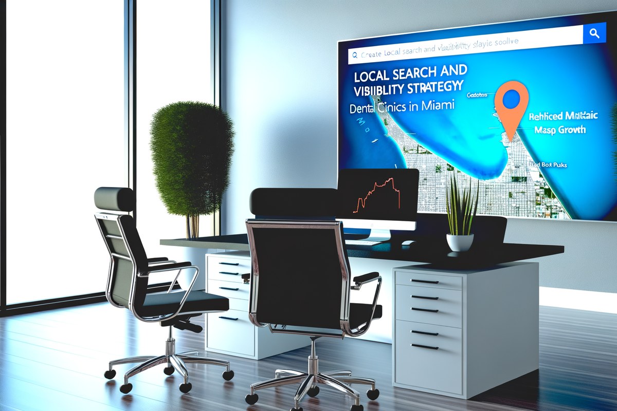 Local SEO and visibility strategy visual for dental clinics in Miami