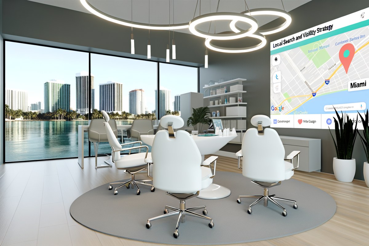 Local search and visibility strategy scene for dental clinics in Miami