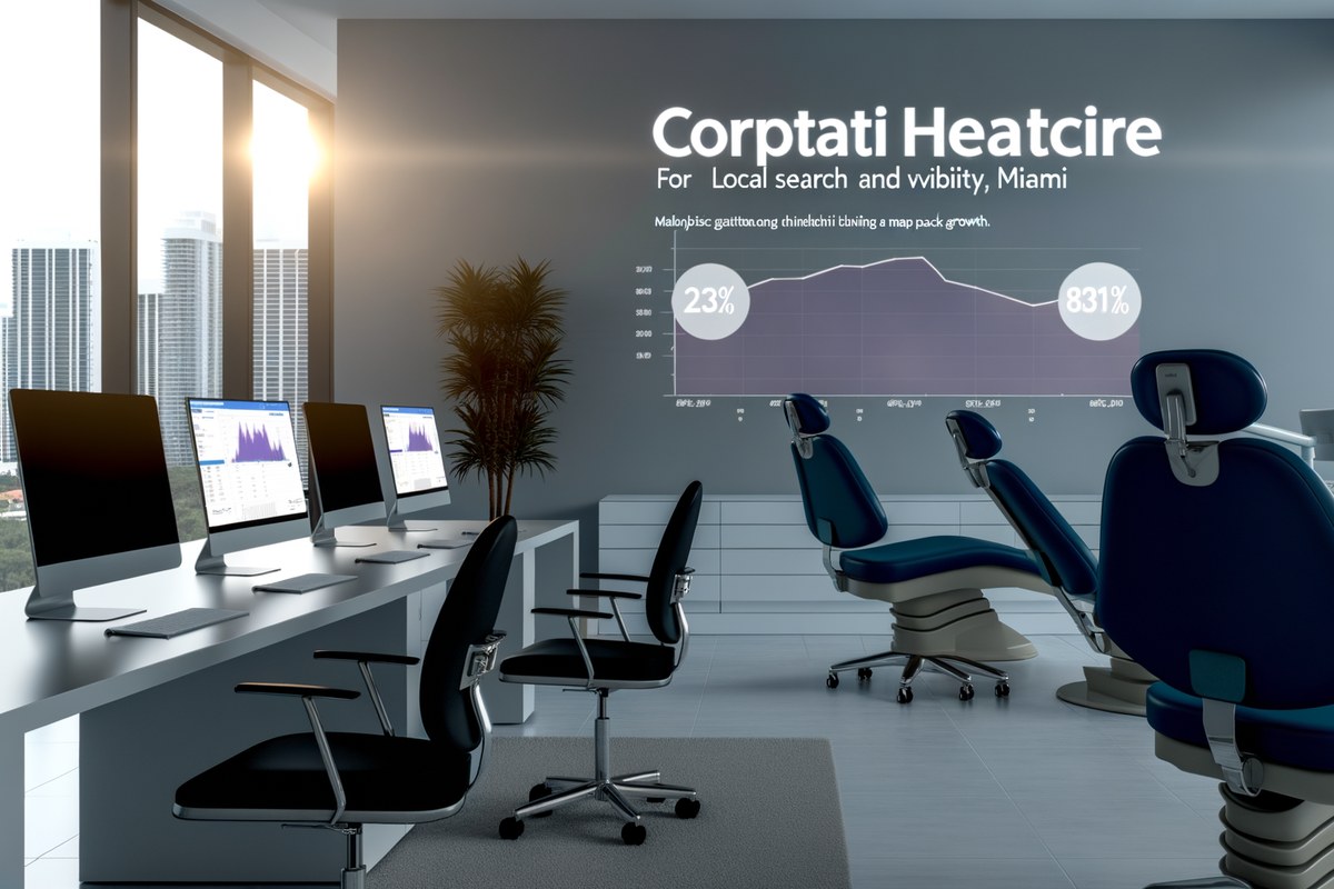 Local SEO and visibility strategy visual for dental clinics in Miami