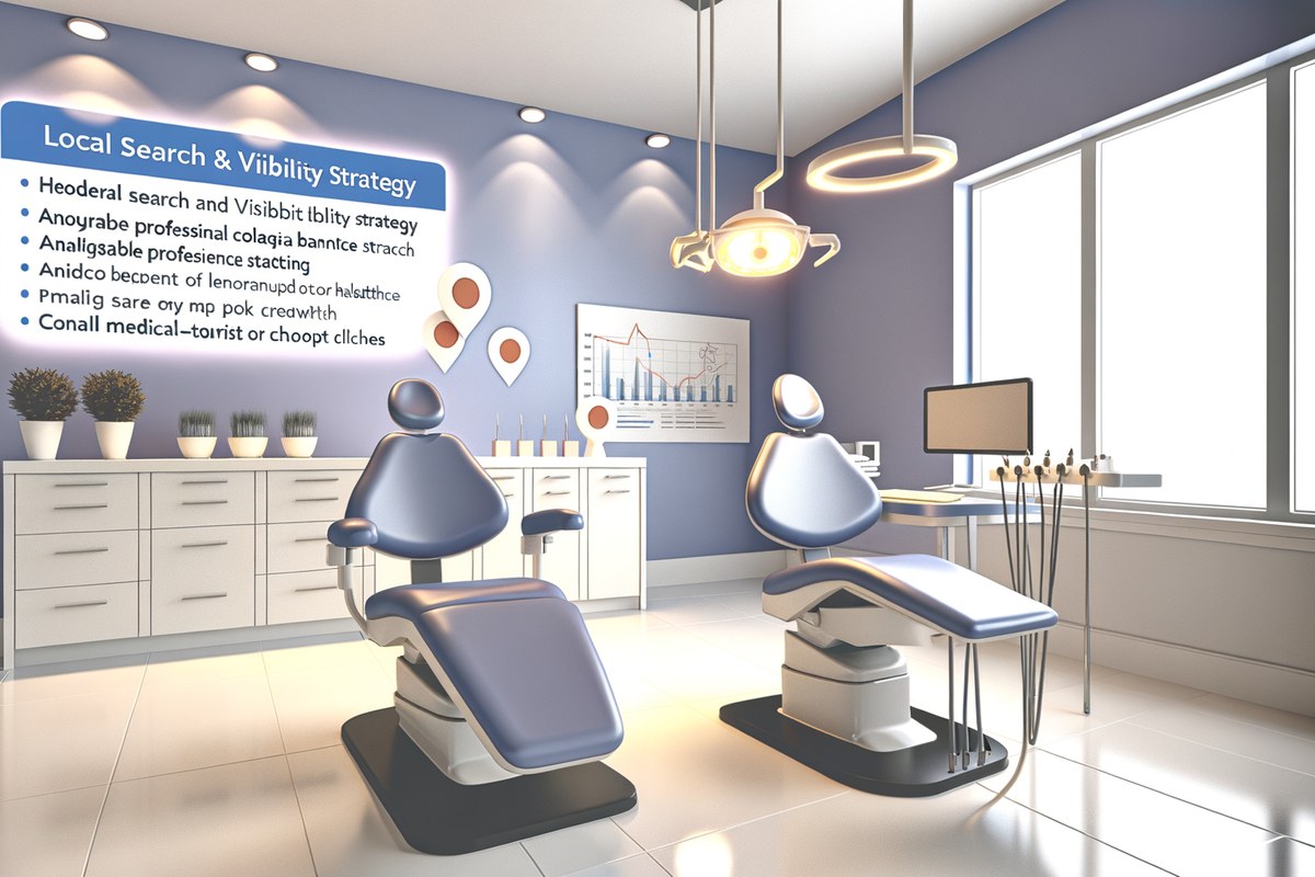 Local search and visibility strategy scene for dental clinics in Miami