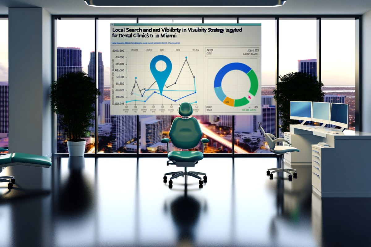 Local SEO and visibility strategy visual for dental clinics in Miami