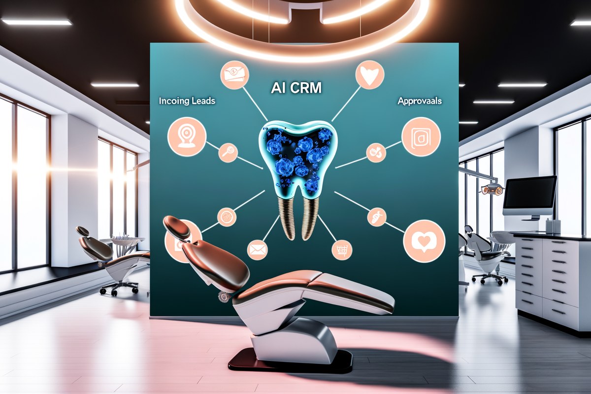 Miami Dental Clinic CRM Workflow CRM lead tracking and message workflow visual for dental clinics in Miami