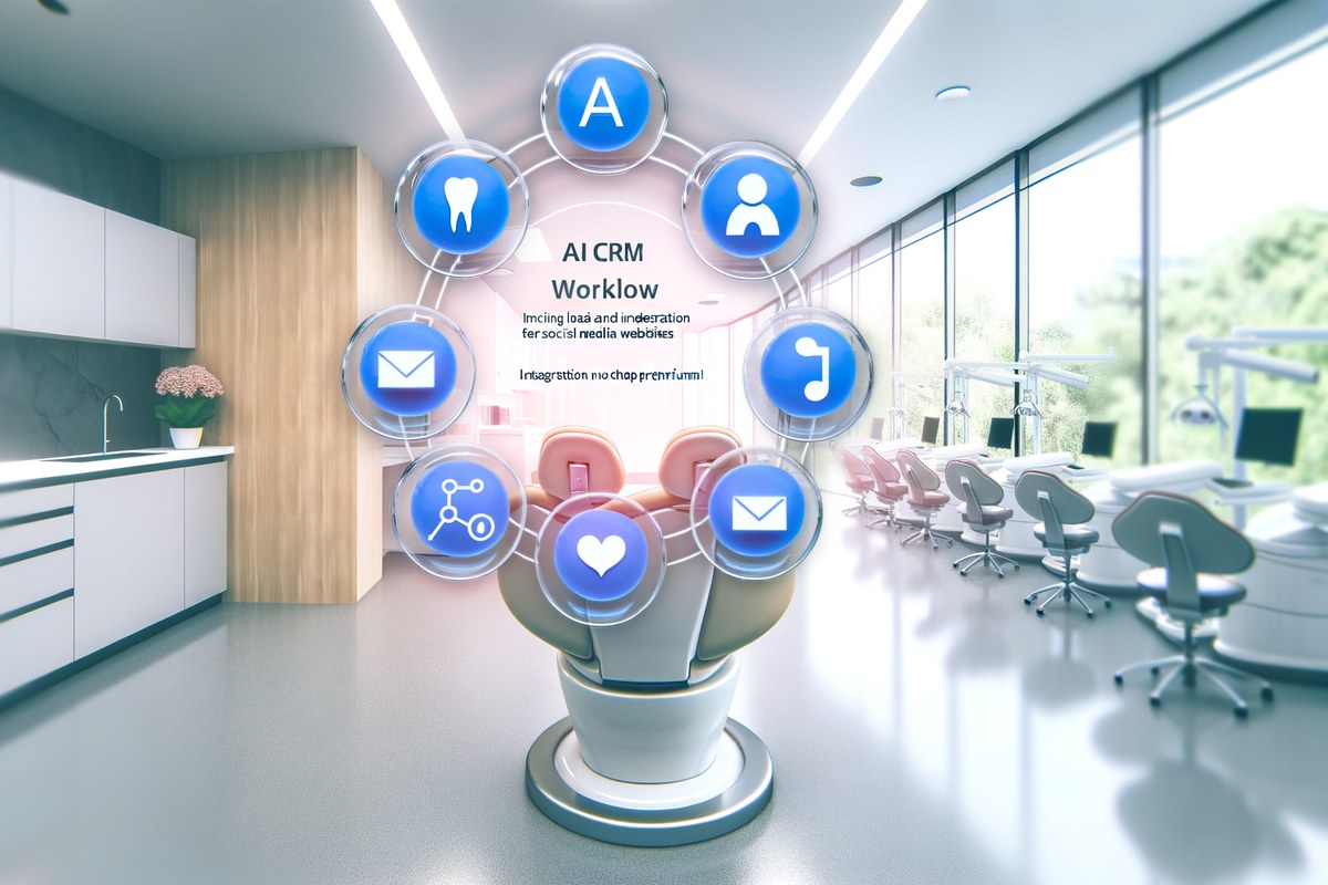 Miami Dental Clinic CRM Workflow CRM lead tracking and message workflow visual for dental clinics in Miami