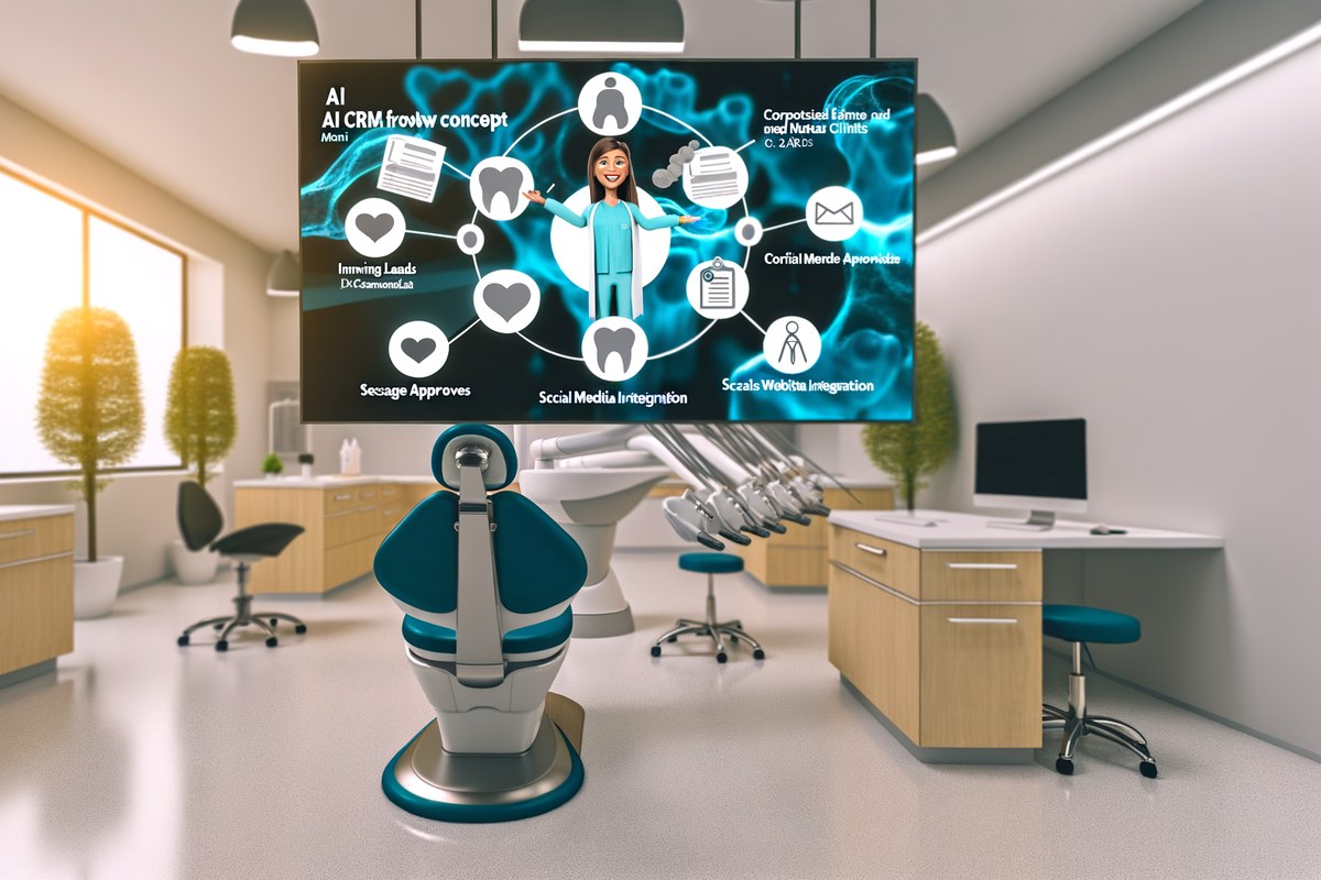 Miami Dental Clinic CRM Workflow CRM lead tracking and message workflow visual for dental clinics in Miami