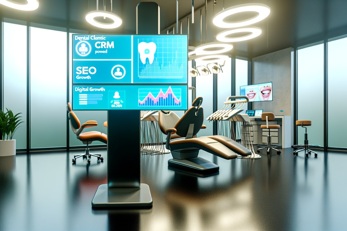 AI-powered SEO, CRM and digital growth concept for dental clinics in Miami; Miami Instagram analysis services