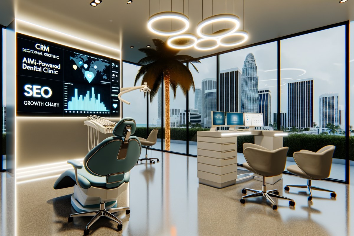 AI-powered SEO, CRM and digital growth concept for dental clinics in Miami | miami instagram analysis services
