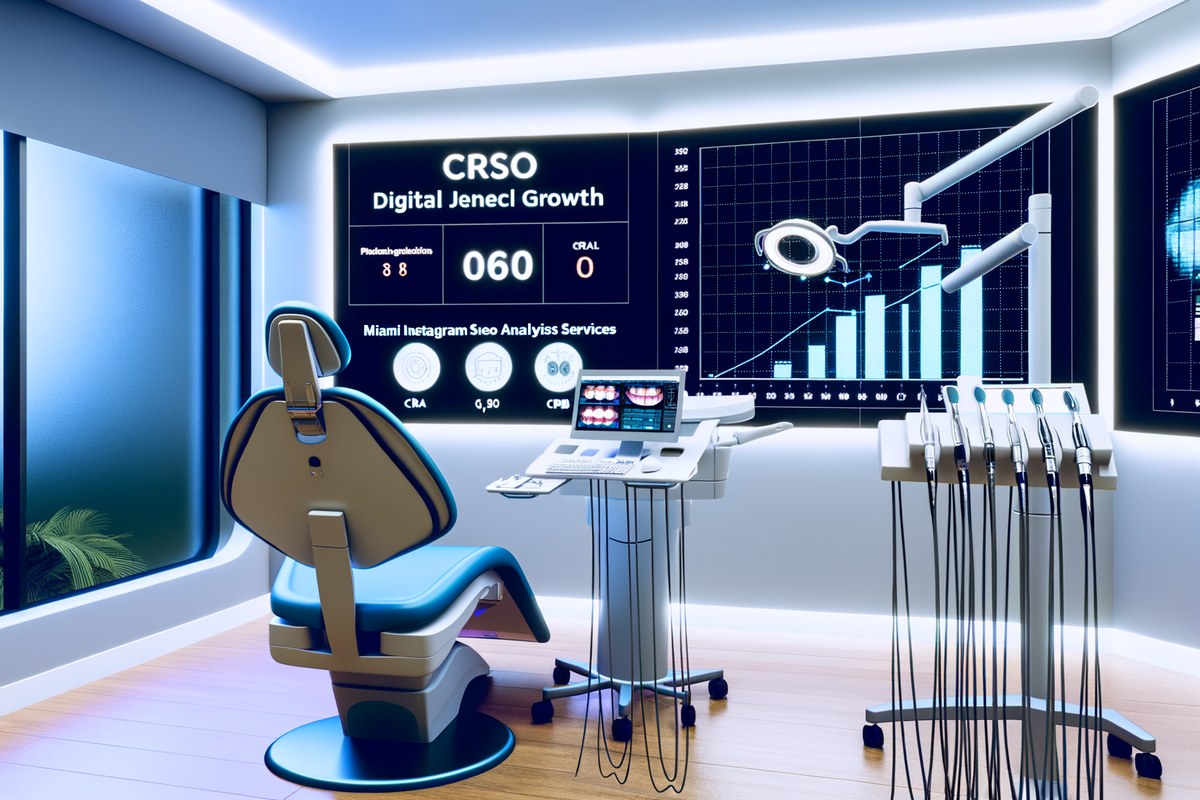 AI-powered SEO, CRM and digital growth concept for dental clinics in Miami | miami instagram analysis services