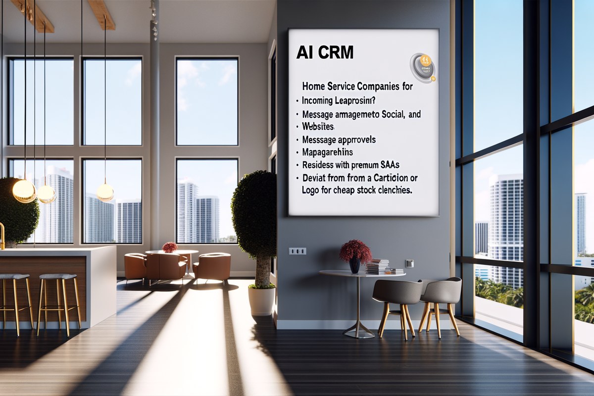 Miami Home Service Company CRM Workflow CRM lead tracking and message workflow visual for home service companies in Miami