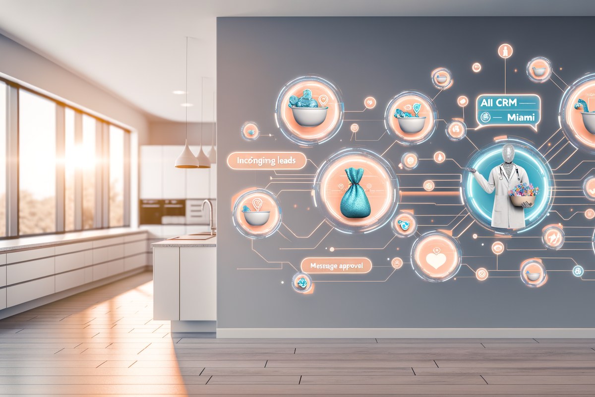 Miami Home Service Company CRM Workflow CRM lead tracking and message workflow visual for home service companies in Miami