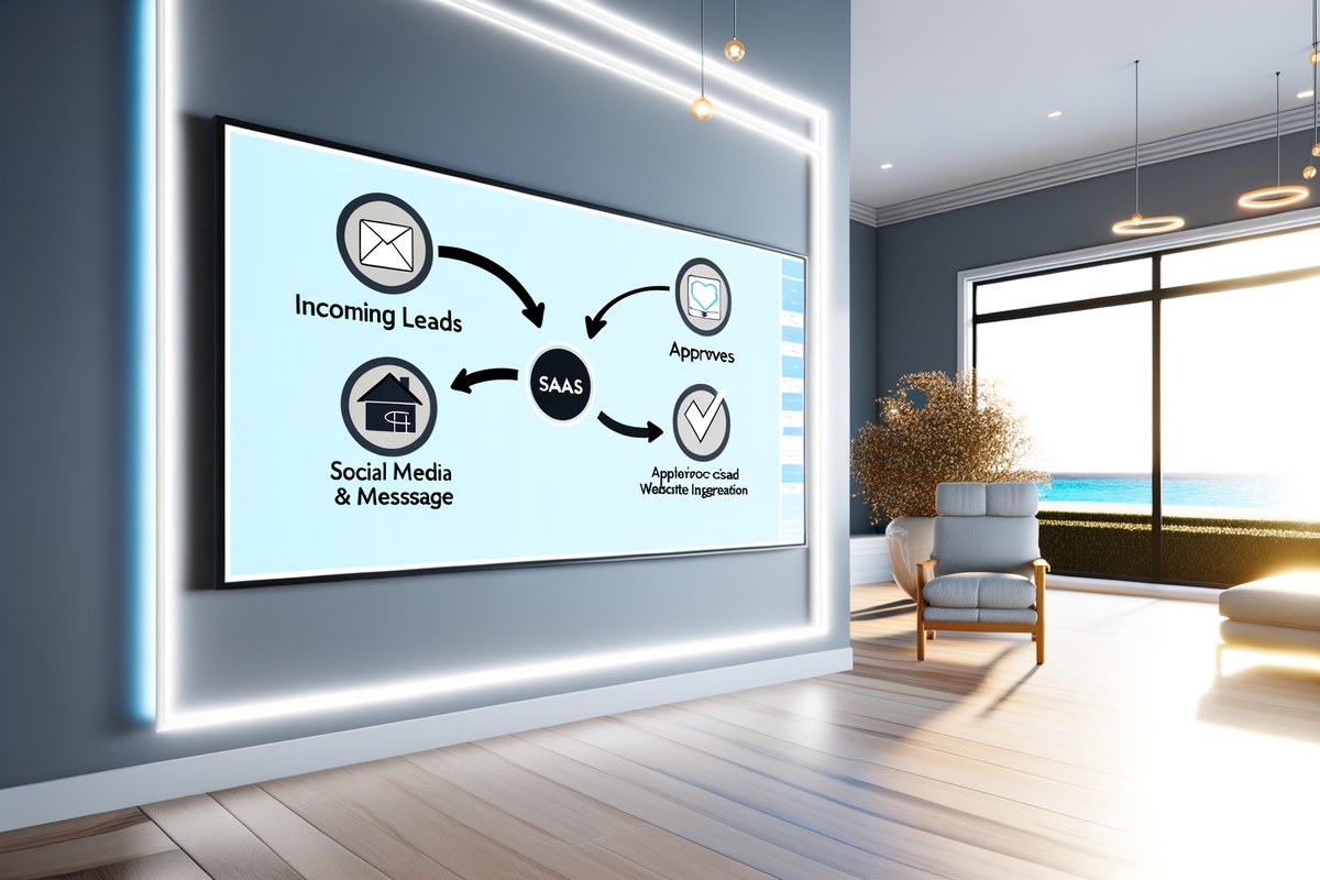 Miami Home Service Company CRM Workflow CRM lead tracking and message workflow visual for home service companies in Miami