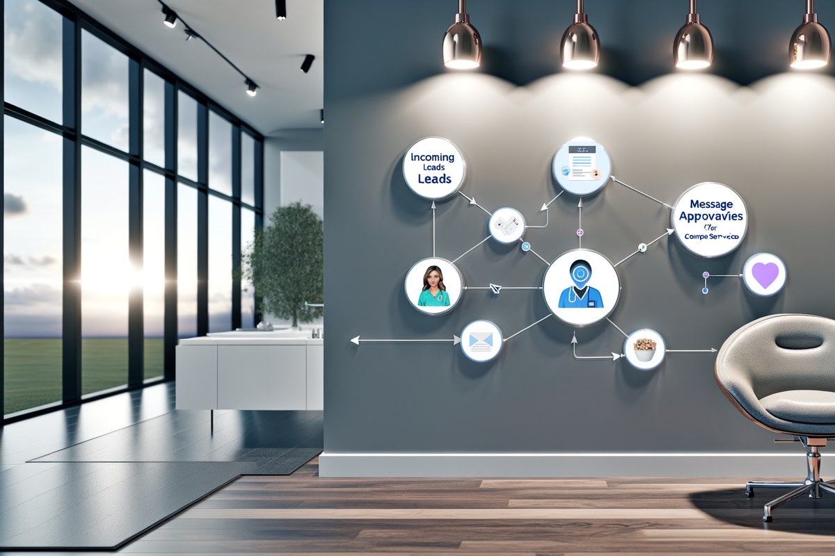 Miami Home Service Company CRM Workflow CRM lead tracking and message workflow visual for home service companies in Miami
