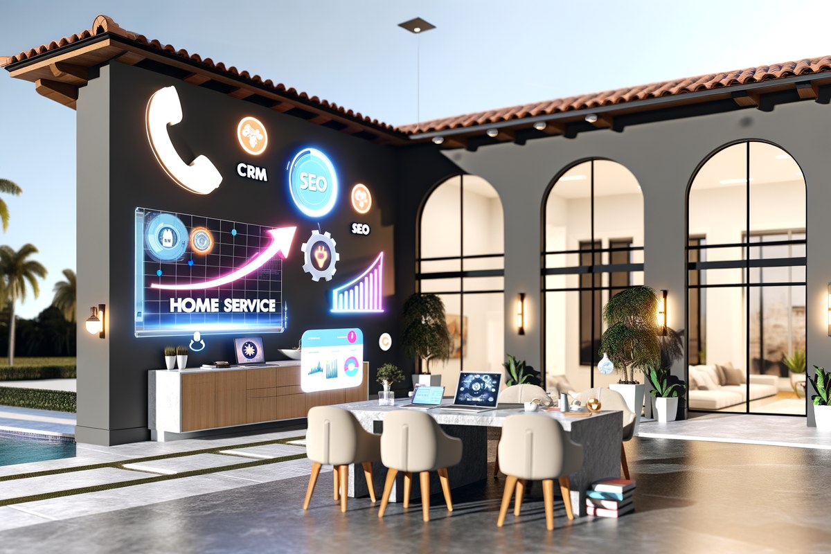 AI-powered SEO, CRM and digital growth concept for home service companies in Miami | miami crm integration services